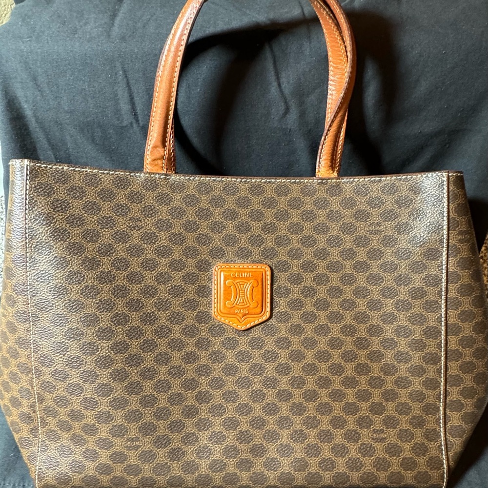 Celine Brown and Tan Tote Bag